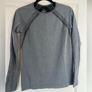Jaanuu Gray Long Sleeve Tee with Crew Neck